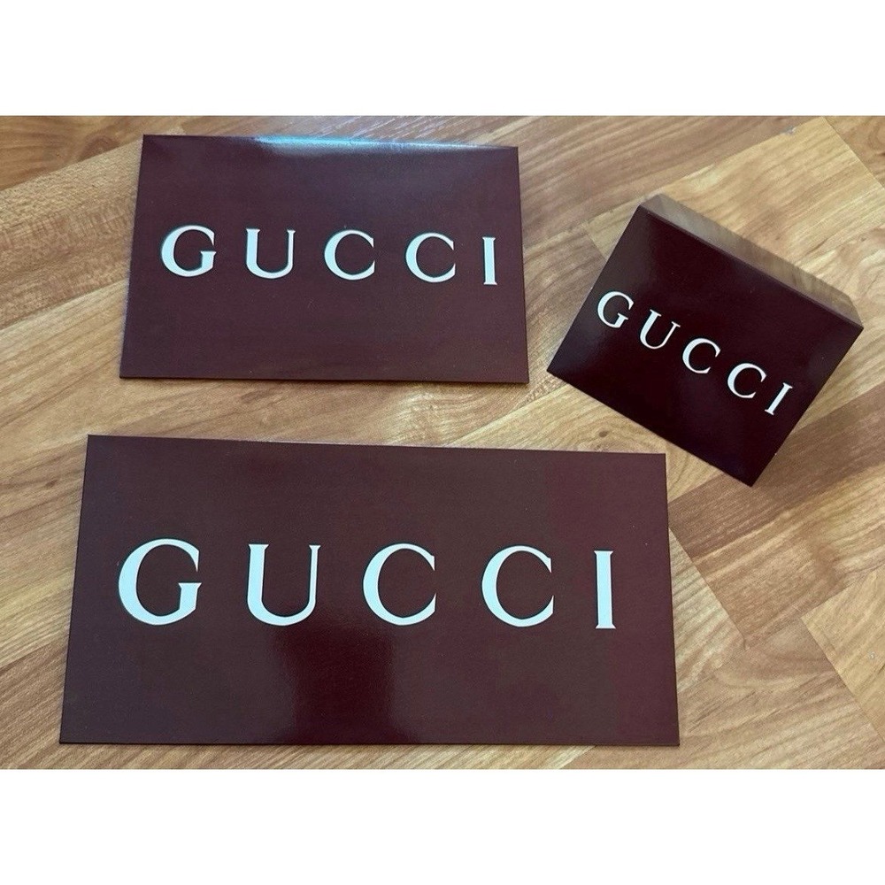 Set of 3 Gucci gift packaging components envelopes